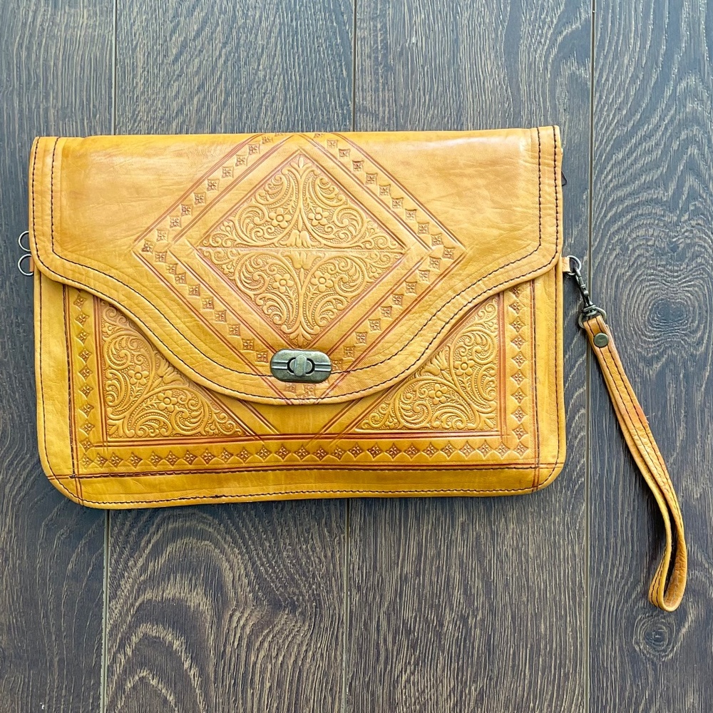 Leather clutch